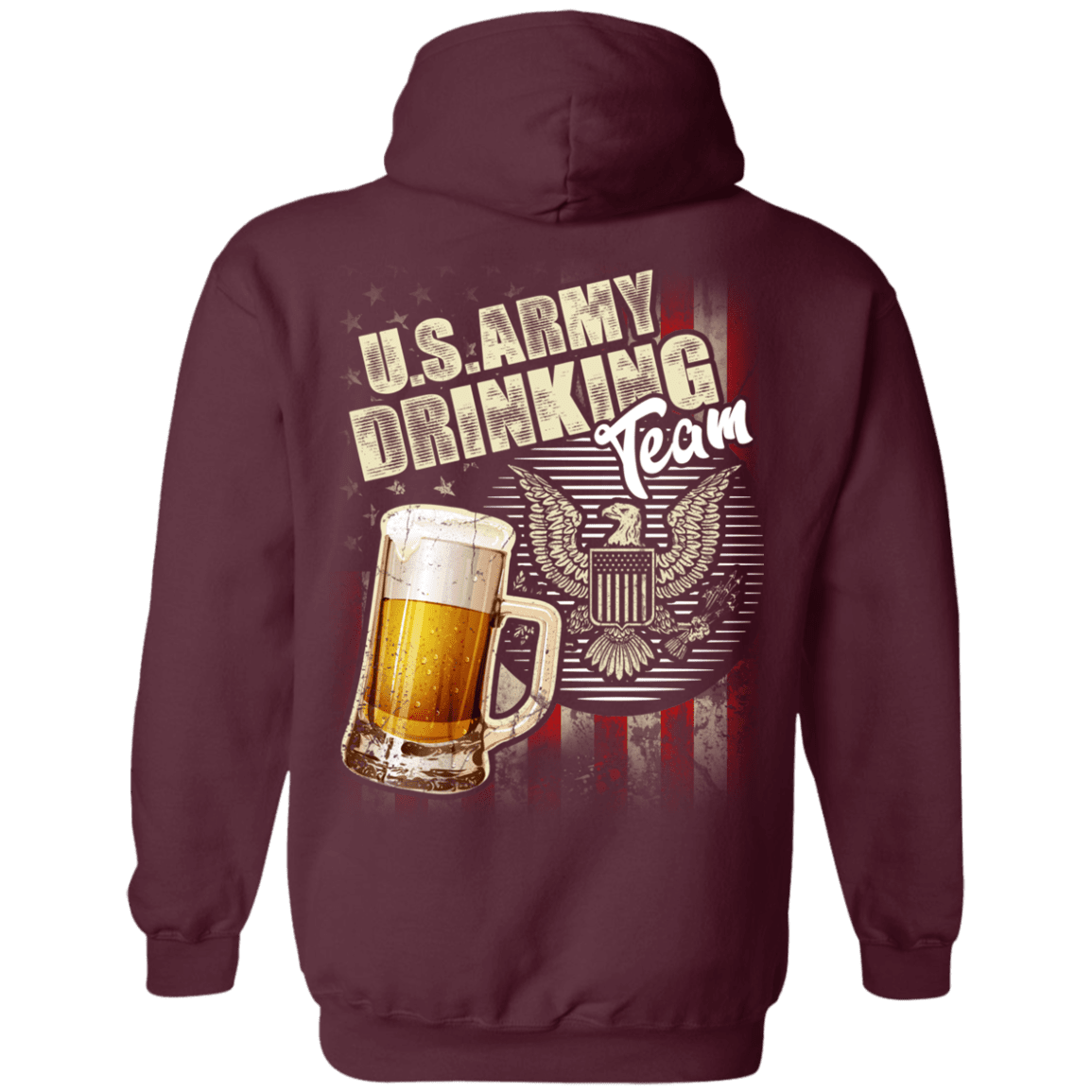 US Army Drinking Bear Team Back T Shirts-TShirt-Army-Veterans Nation