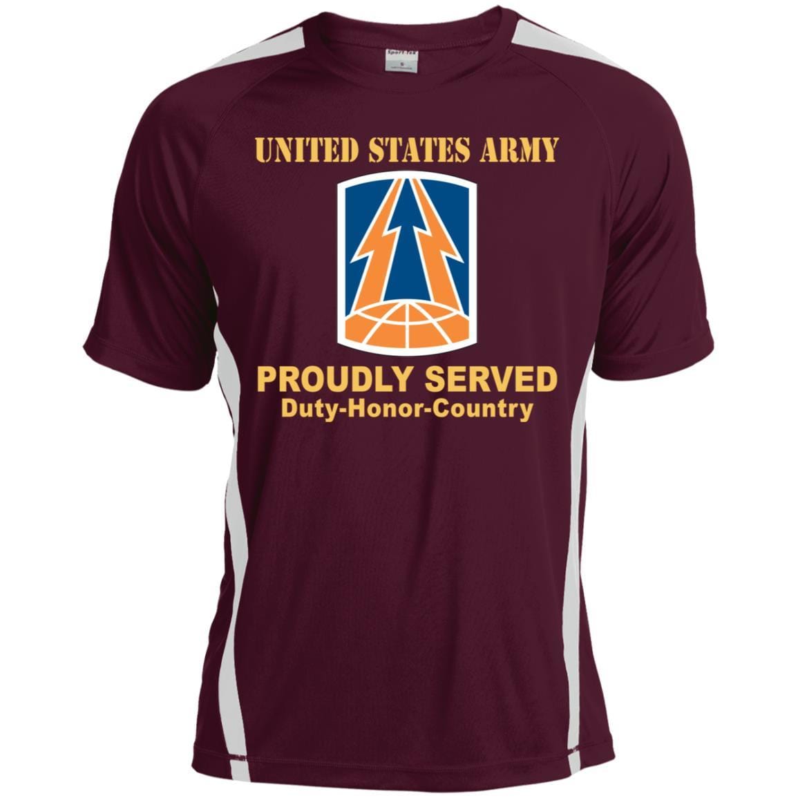 US ARMY 335TH SIGNAL COMMAND- Proudly Served T-Shirt On Front For Men-TShirt-Army-Veterans Nation