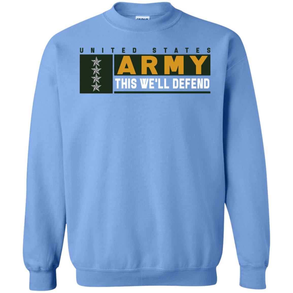 US Army O-10 This We Will Defend Long Sleeve - Pullover Hoodie-TShirt-Army-Veterans Nation
