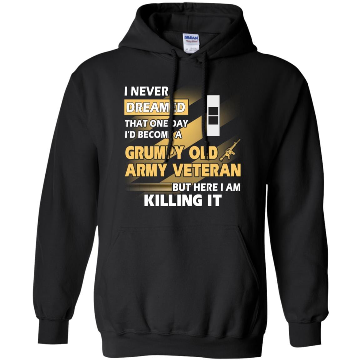 US Army T-Shirt "Grumpy Old Veteran" W-2 Chief Warrant Officer 2(CW2) On Front-TShirt-Army-Veterans Nation