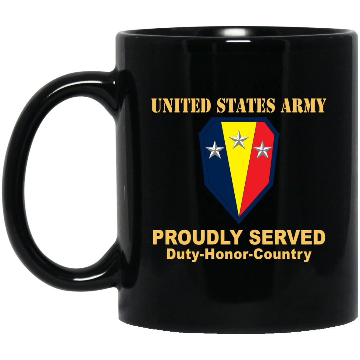 US ARMY 50TH INFANTRY BRIGADE COMBAT TEAM - 11 oz - 15 oz Black Mug-Mug-Army-CSIB-Veterans Nation