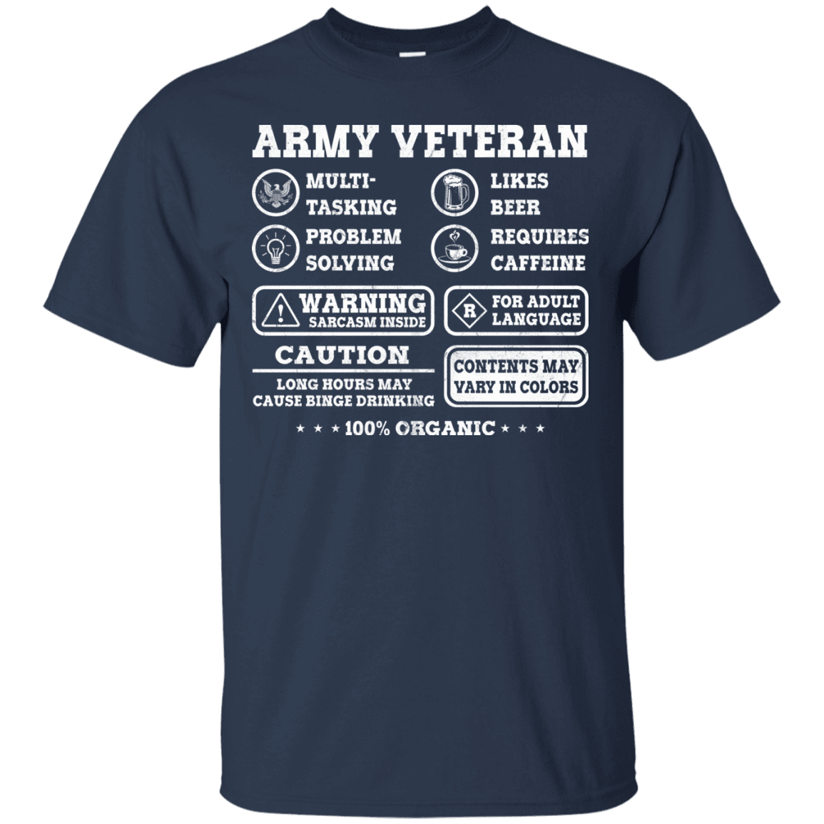 Army Veteran Multitasking Sarcasm Men Front T Shirts-TShirt-Army-Veterans Nation