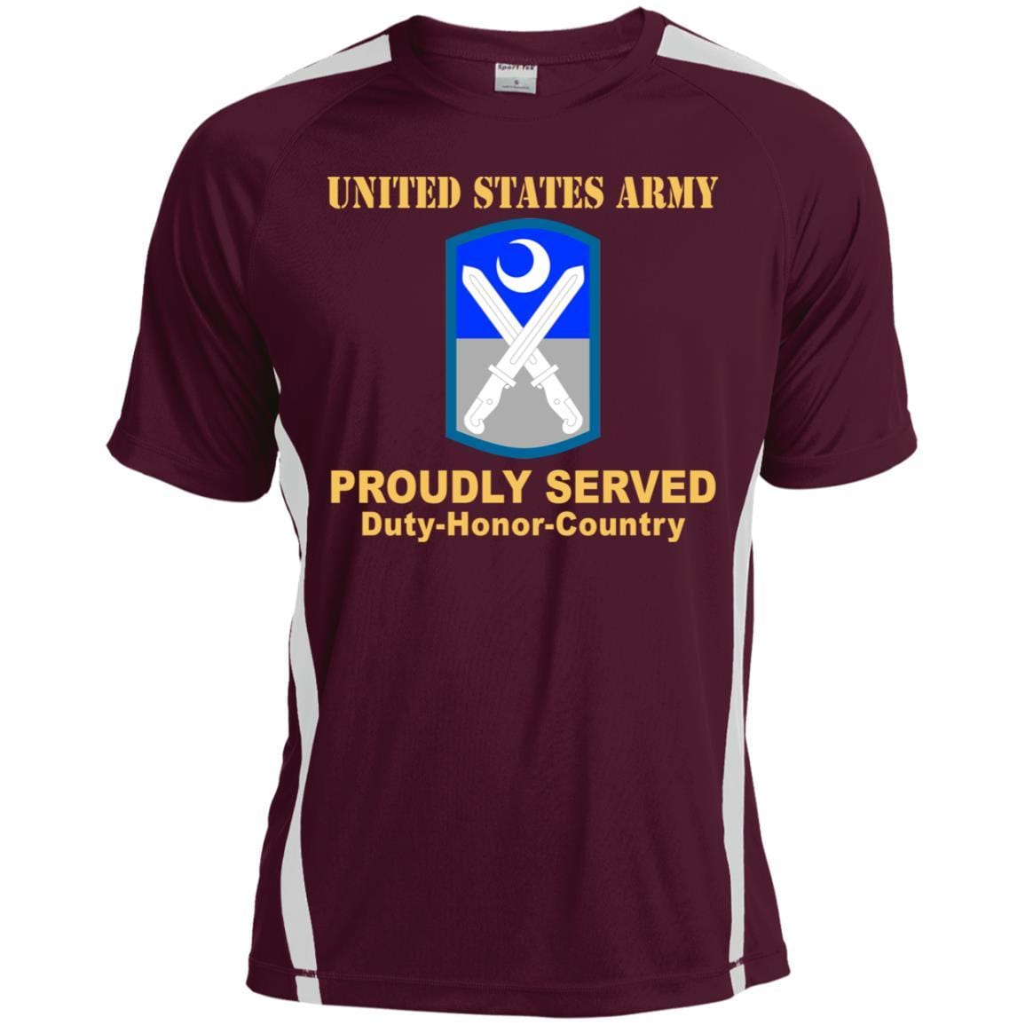 US ARMY 218TH MANEUVER ENHANCEMENT BRIGADE - Proudly Served T-Shirt On Front For Men-TShirt-Army-Veterans Nation