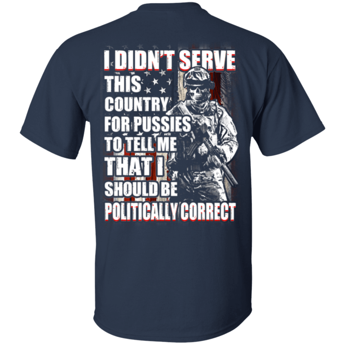 Military T-Shirt "Veteran - I Should Be Politically Correct"-TShirt-General-Veterans Nation