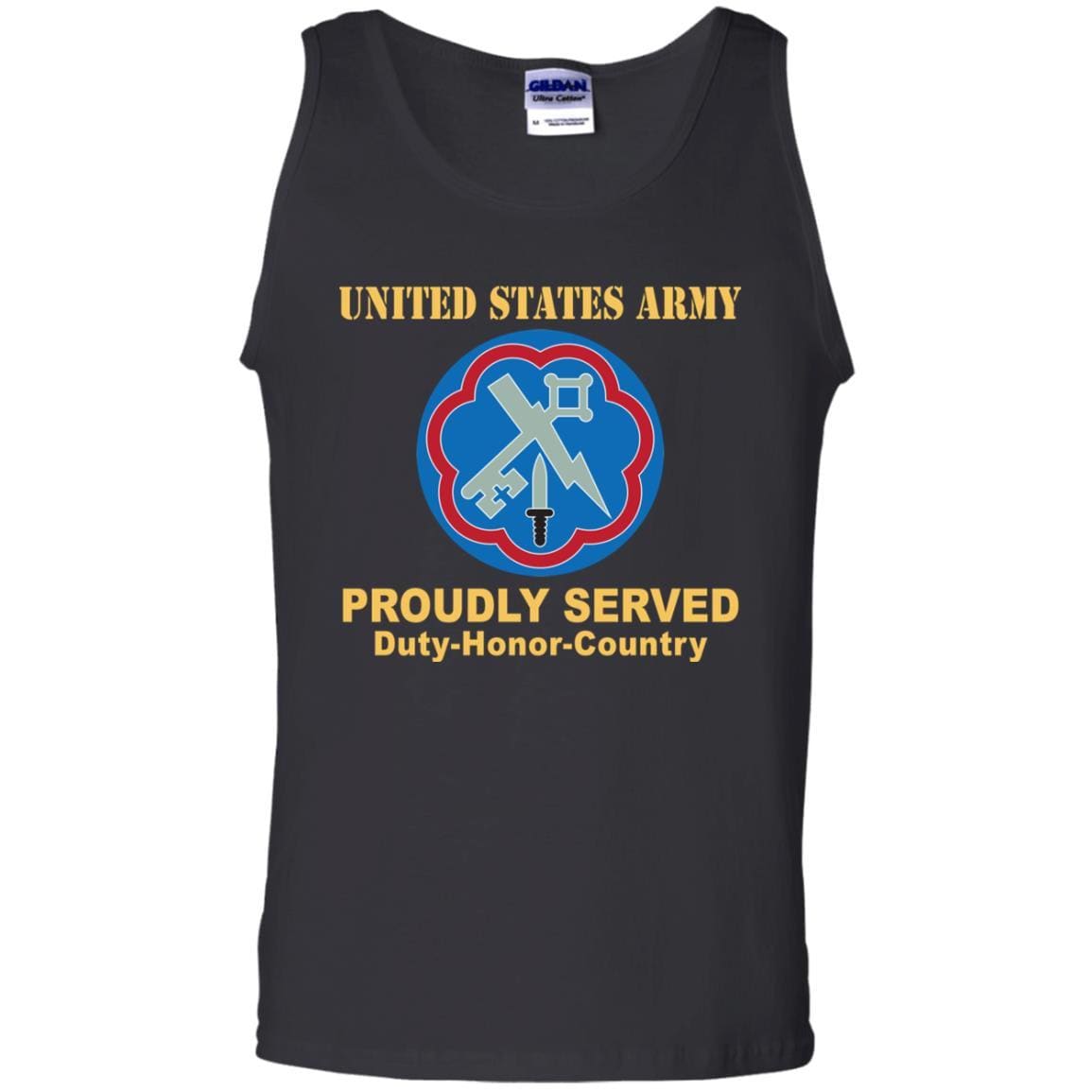 US ARMY 207 MILITARY INTELLIGENCE BRIGADE- Proudly Served T-Shirt On Front For Men-TShirt-Army-Veterans Nation