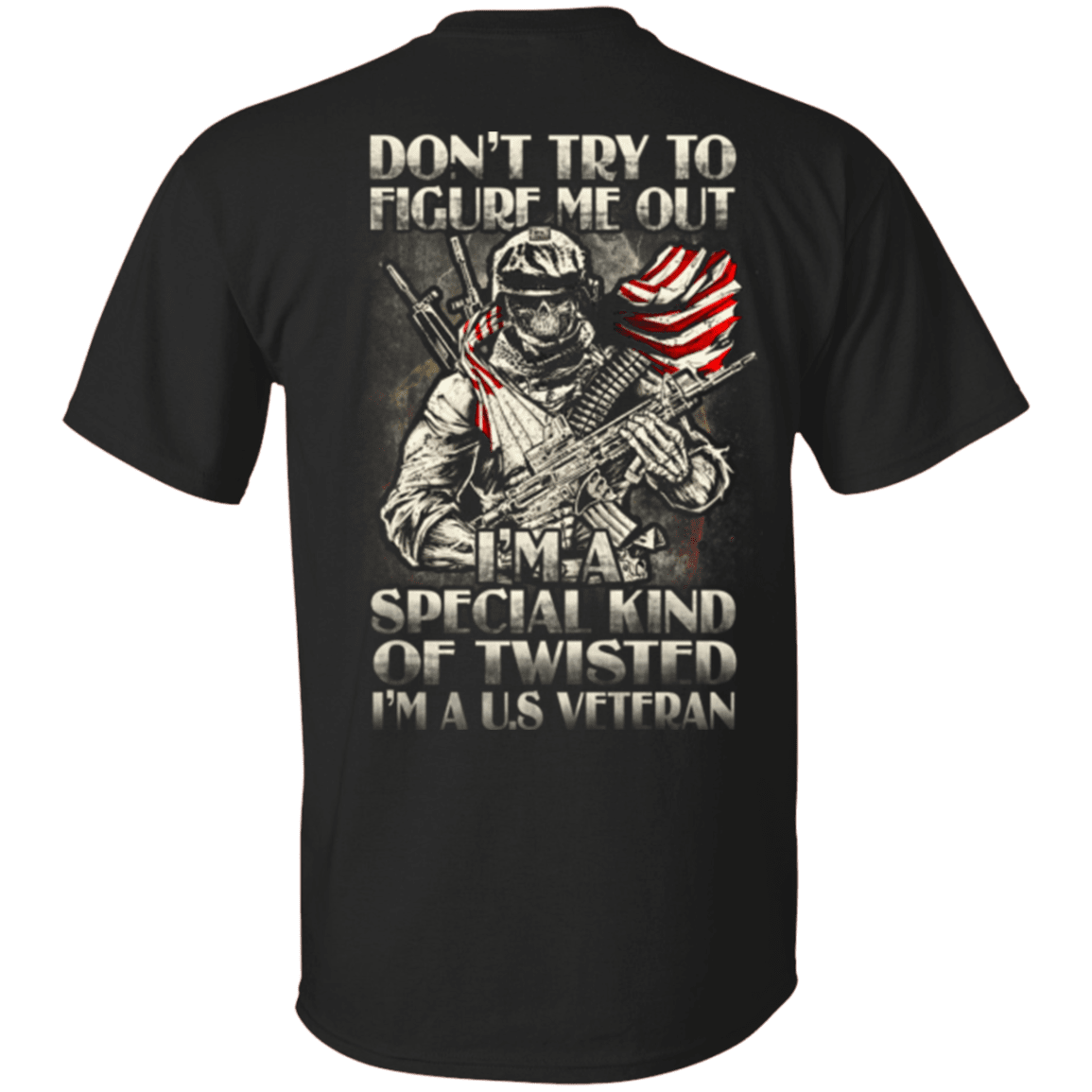 Military T-Shirt "Don't Try to Figure Me Out - I'm A US Veteran"-TShirt-General-Veterans Nation