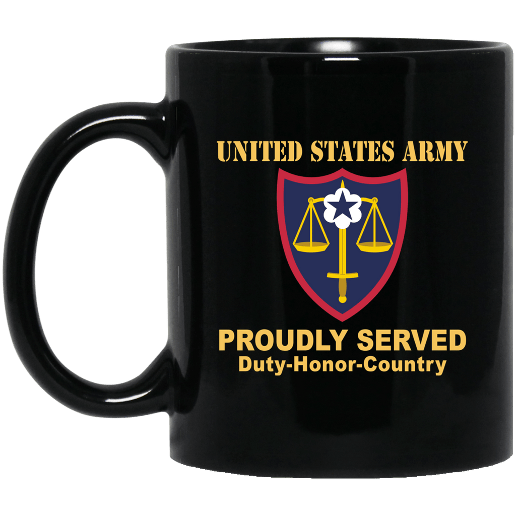 US ARMY TRIAL DEFENSE SERVICE- 11 oz - 15 oz Black Mug-Mug-Army-CSIB-Veterans Nation