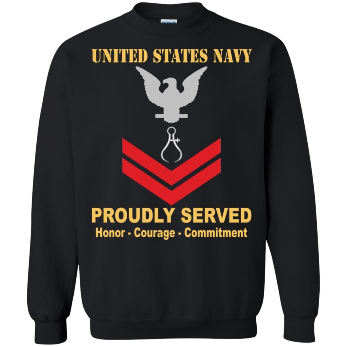 Navy Instrumentman Navy IM E-5 Rating Badges Proudly Served T-Shirt For Men On Front-TShirt-Navy-Veterans Nation