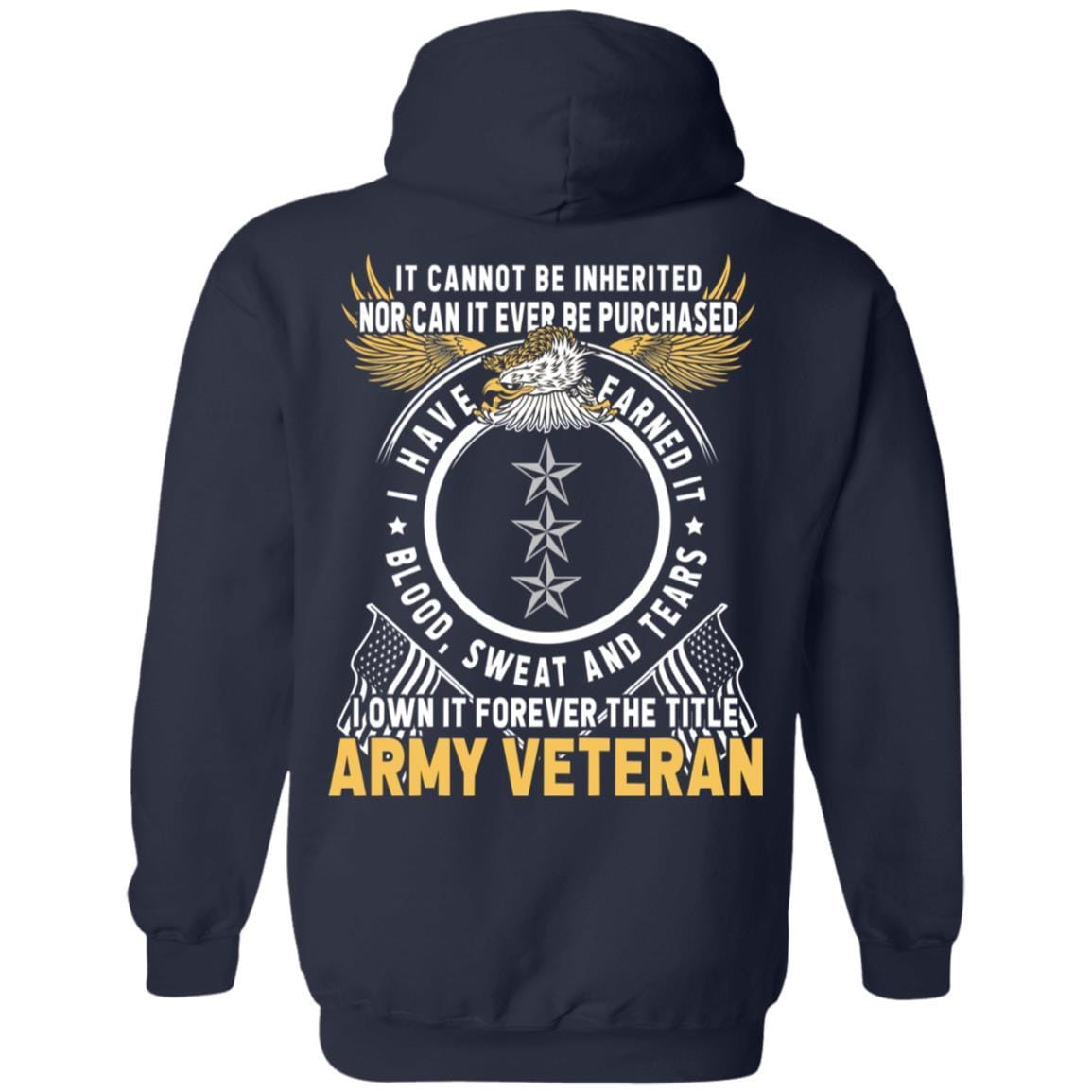 US Army O-9 Lieutenant General O9 LTG General Officer Ranks T-Shirt For Men On Back-TShirt-Army-Veterans Nation