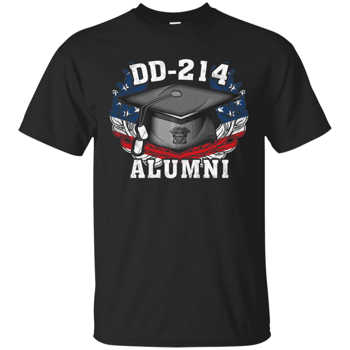 DD 214 Alumni Navy Veteran Men Front T Shirts-TShirt-Navy-Veterans Nation