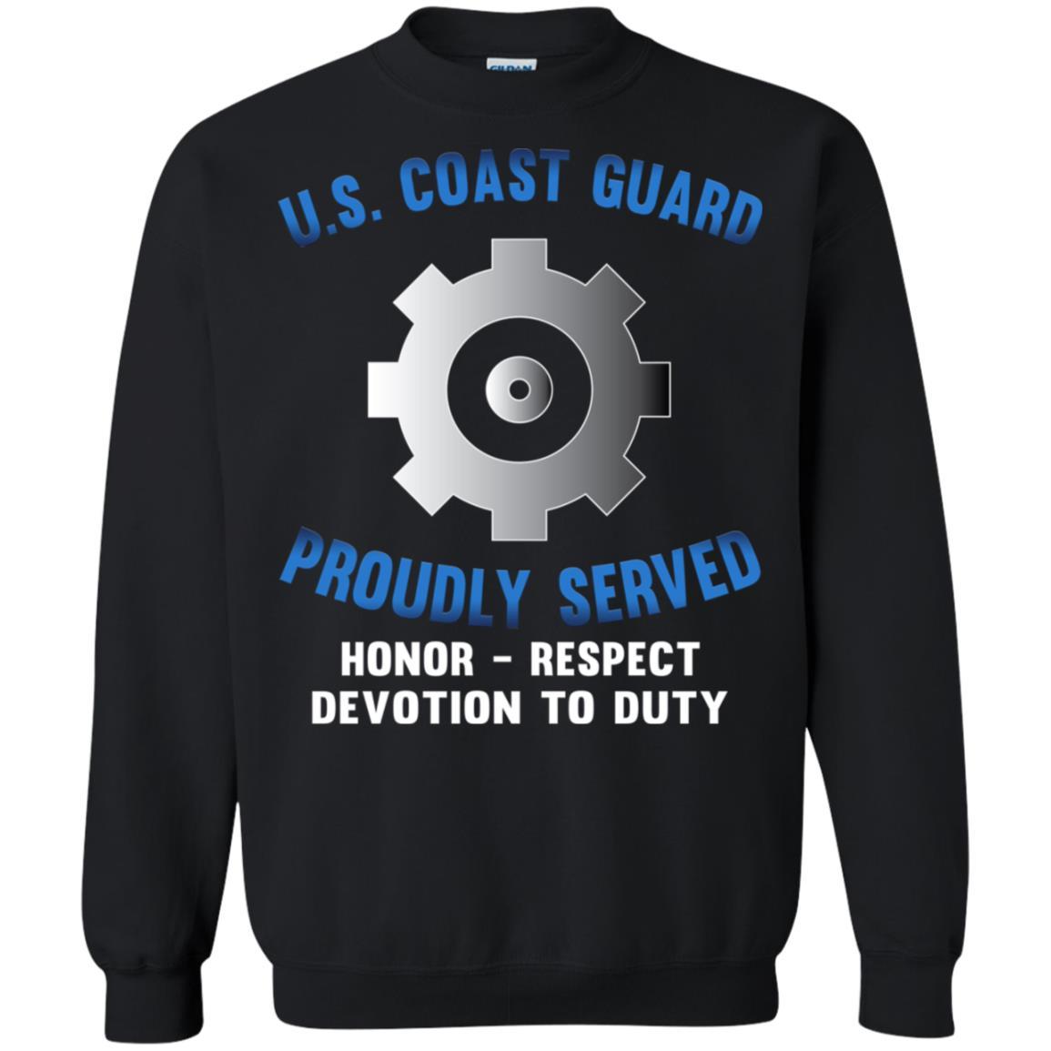 US Coast Guard Machinery Technician MK Logo Proudly Served T-Shirt For Men On Front-TShirt-USCG-Veterans Nation