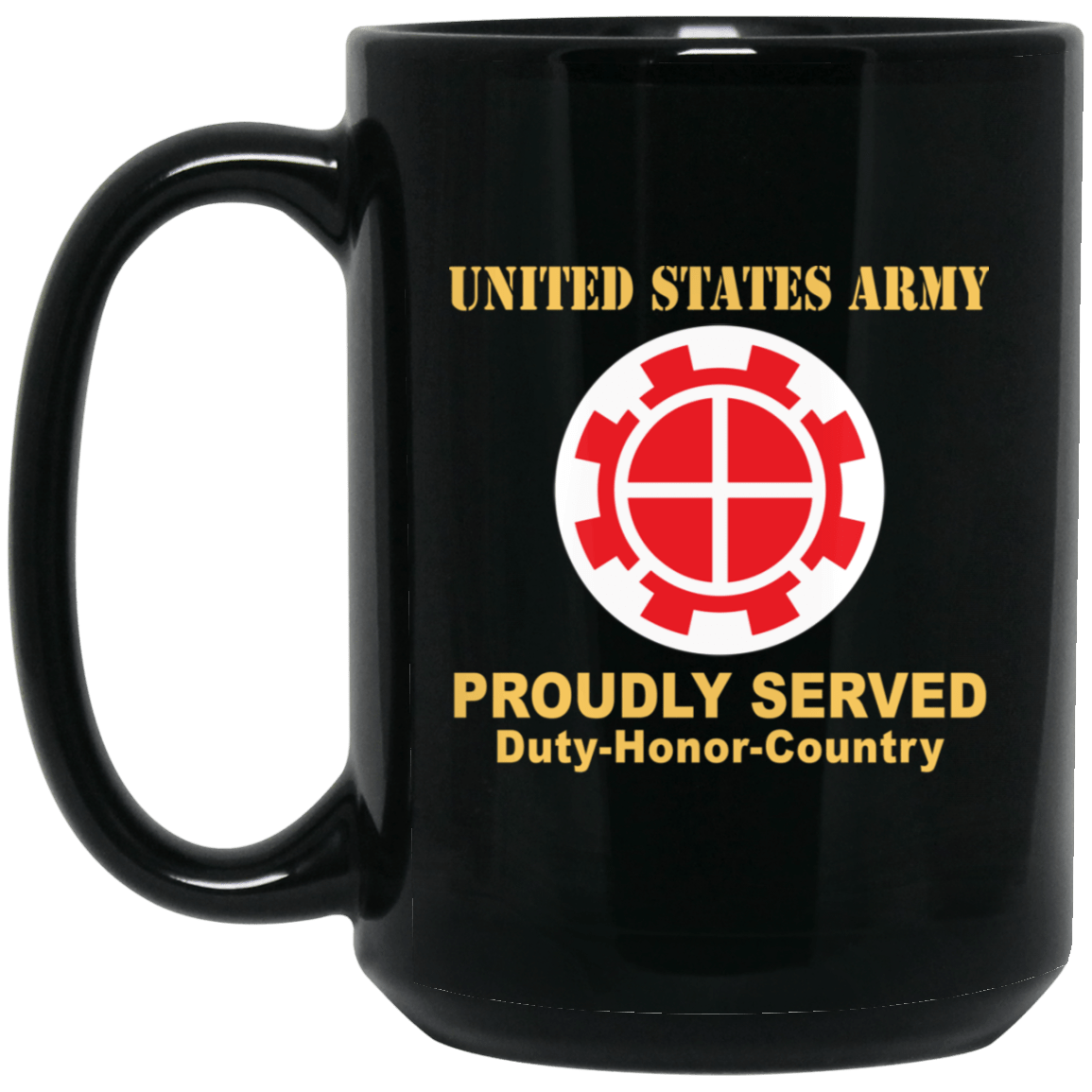 US ARMY 35TH ENGINEER BRIGADE - 11 oz - 15 oz Black Mug-Mug-Army-CSIB-Veterans Nation