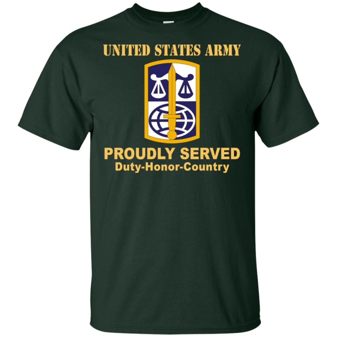 US ARMY CSIB LEGAL SERVICES AGENCY- Proudly Served T-Shirt On Front For Men-TShirt-Army-Veterans Nation