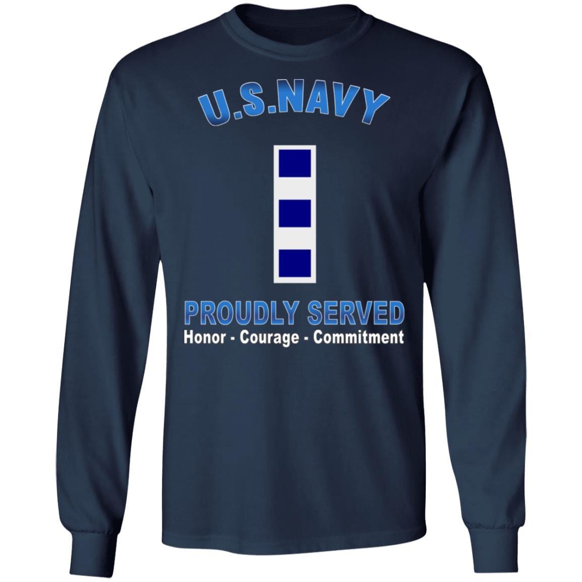 US Navy W-4 Chief Warrant Officer 4 W4 CW4 Warrant Officer Proudly Served T-Shirt On Front-Apparel-Veterans Nation
