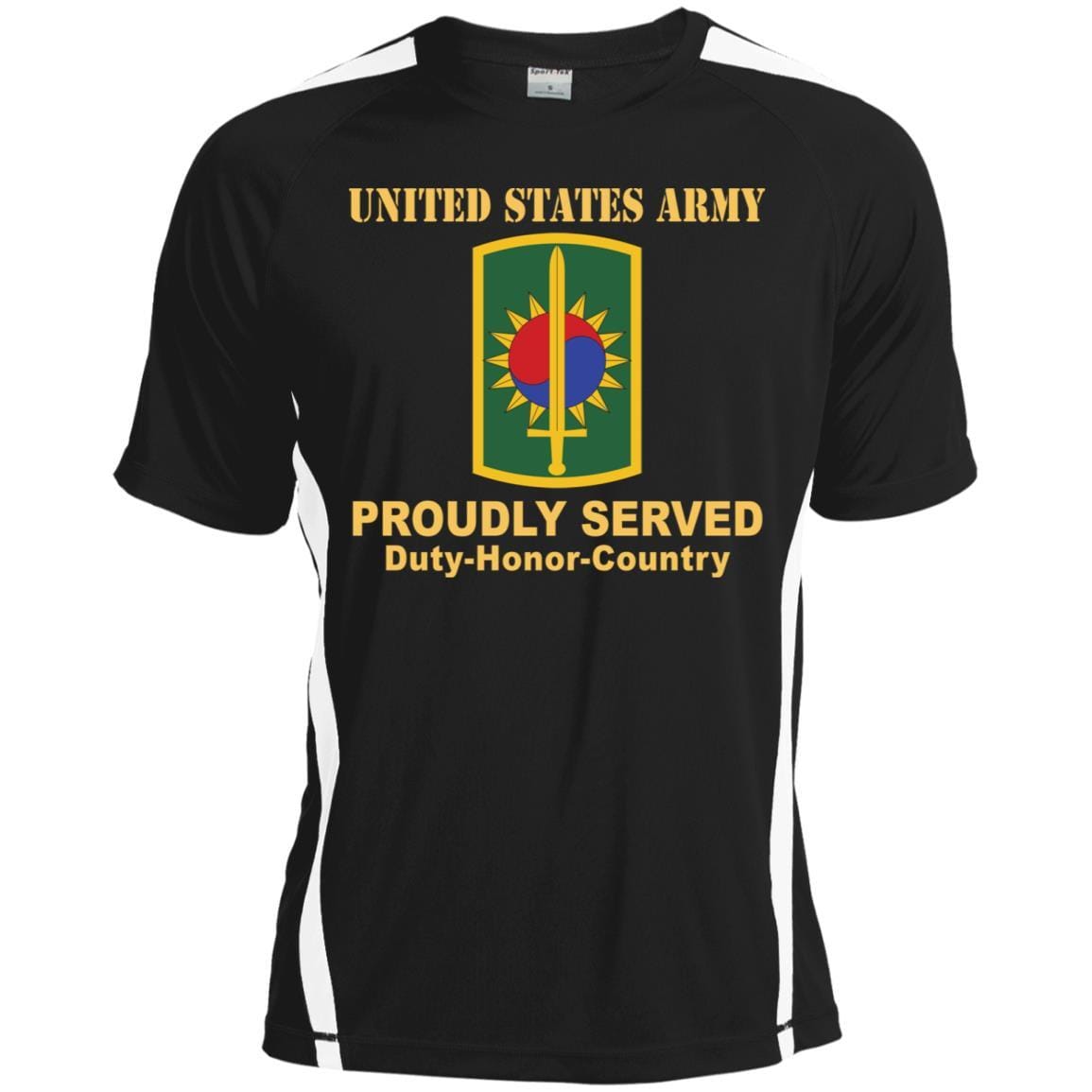 US ARMY 8TH MILITARY POLICE BRIGADE- Proudly Served T-Shirt On Front For Men-TShirt-Army-Veterans Nation