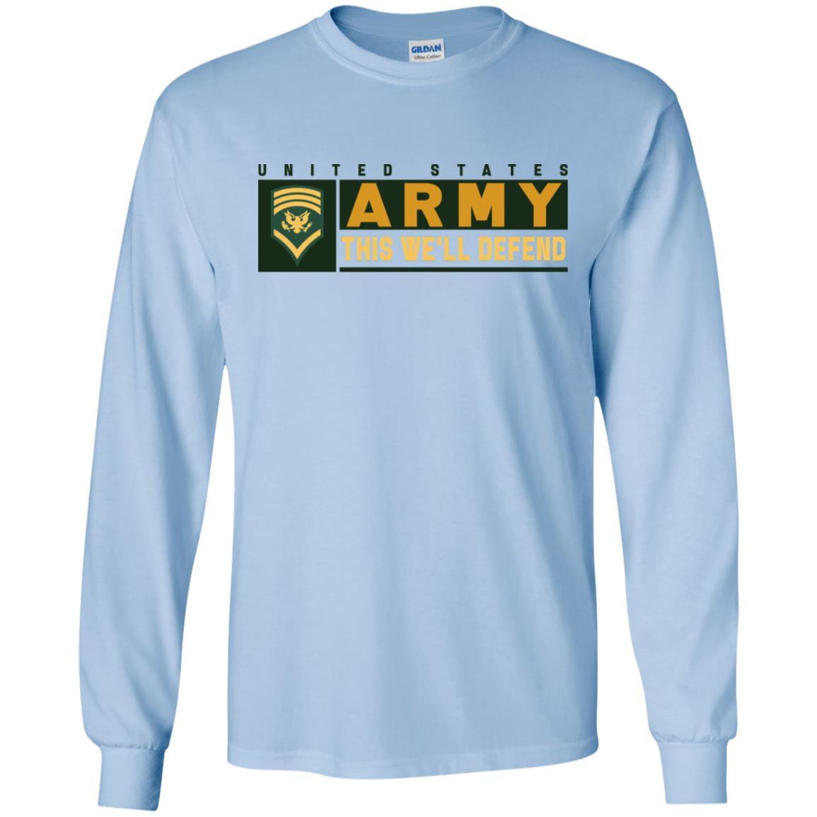 US Army E-8 SPC This We Will Defend T-Shirt On Front For Men-TShirt-Army-Veterans Nation