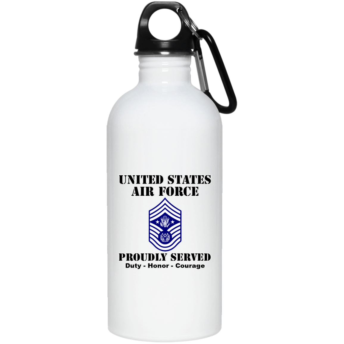 US Air Force E-9 Chief Master Sergeant Of The Air Force E9 CMSAF Noncommissioned Officer (Special) Ranks White Coffee Mug - Stainless Travel Mug-Mug-USAF-Ranks-Veterans Nation