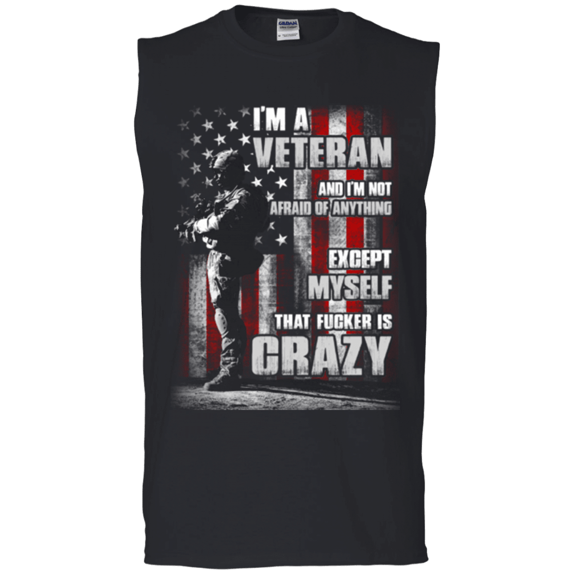 Military T-Shirt "I AM A CRAZY VETERAN"-TShirt-General-Veterans Nation