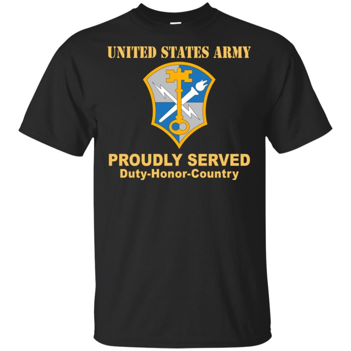 US ARMY CSIB INTELLIGENCE AND SECURITY COMMAND- Proudly Served T-Shirt On Front For Men-TShirt-Army-Veterans Nation