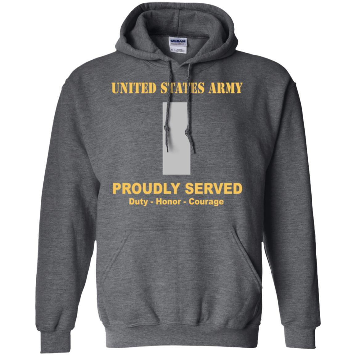 US Army O-2 First Lieutenant O2 1LT Commissioned Officer Ranks Men Front Shirt US Army Rank-TShirt-Army-Veterans Nation