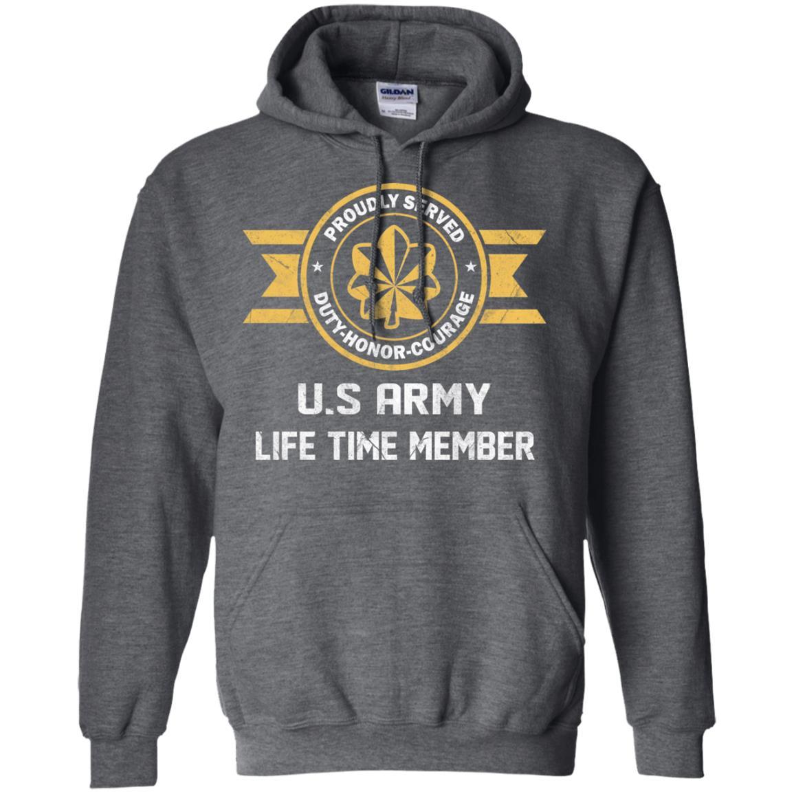 Life Time Member - US Army O-4 Major O4 MAJ Field Officer Ranks Men T Shirt On Front-TShirt-Army-Veterans Nation