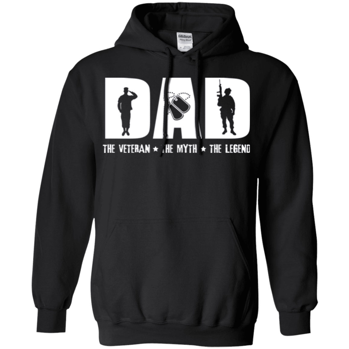 Military T-Shirt "DAD THE VETERAN - THE MYTH - THE LEGEND"-TShirt-General-Veterans Nation