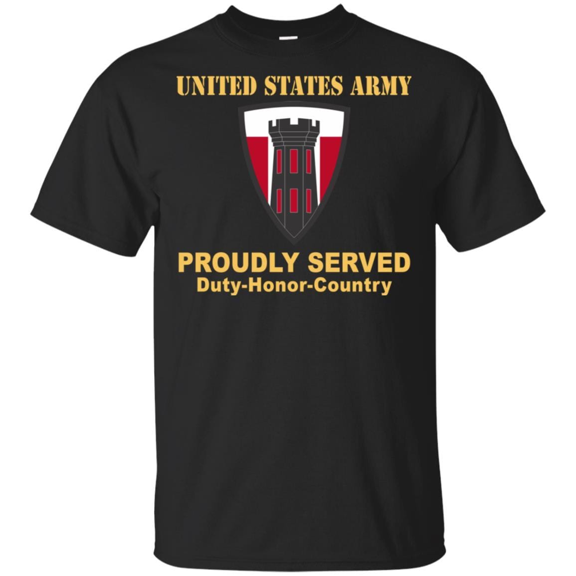US ARMY 176TH ENGINEER BRIGADE- Proudly Served T-Shirt On Front For Men-TShirt-Army-Veterans Nation