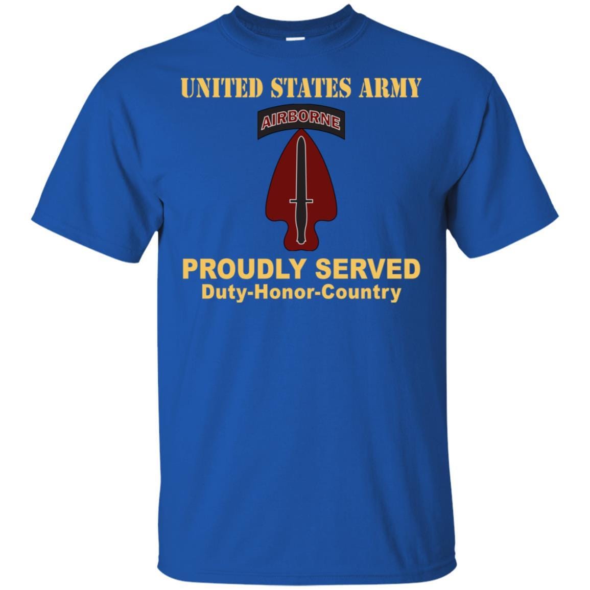 U.S. ARMY SPECIAL OPERATIONS COMMAND- Proudly Served T-Shirt On Front For Men-TShirt-Army-Veterans Nation