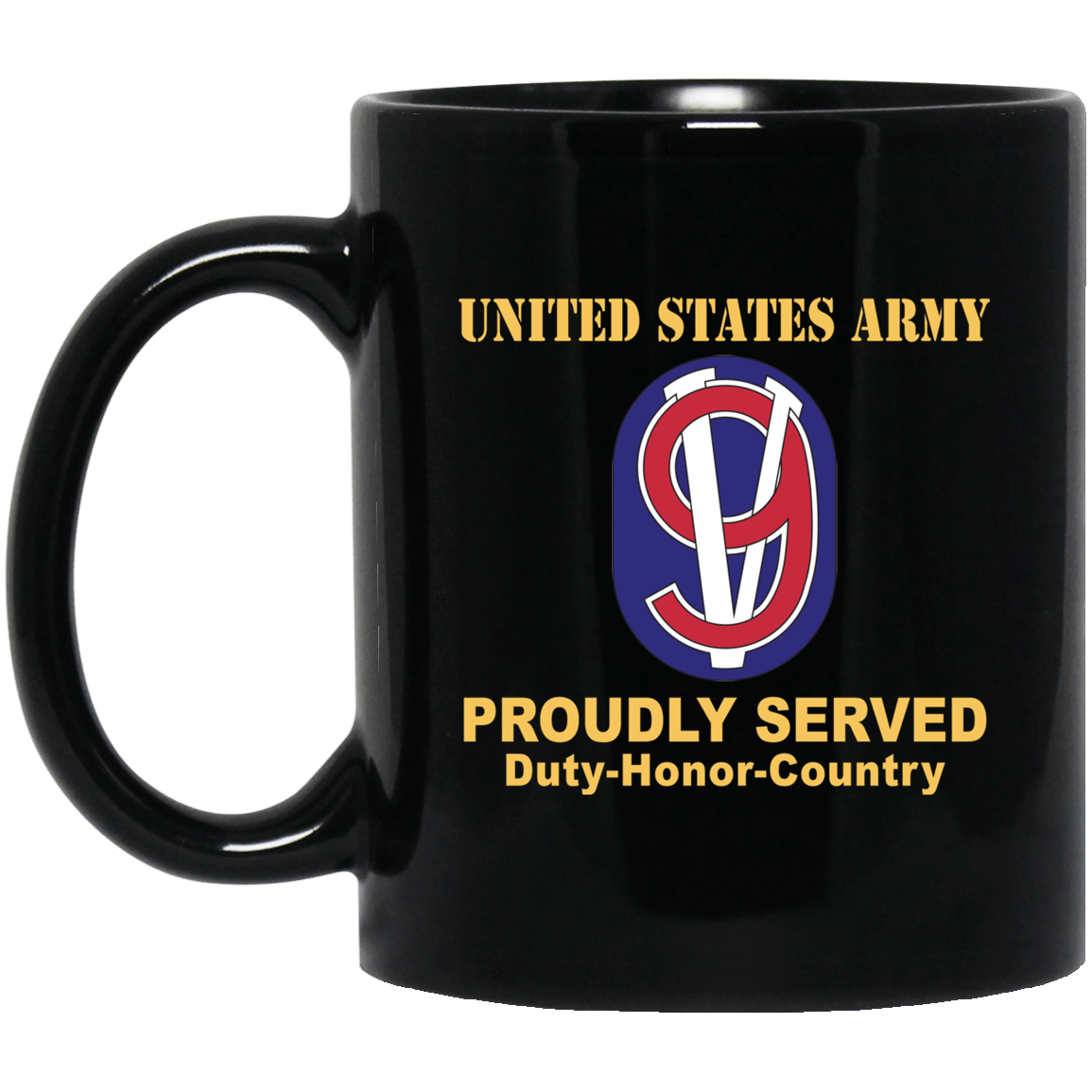 US ARMY 95 TRAINING DIVISION USAR - 11 oz - 15 oz Black Mug-Mug-Army-CSIB-Veterans Nation