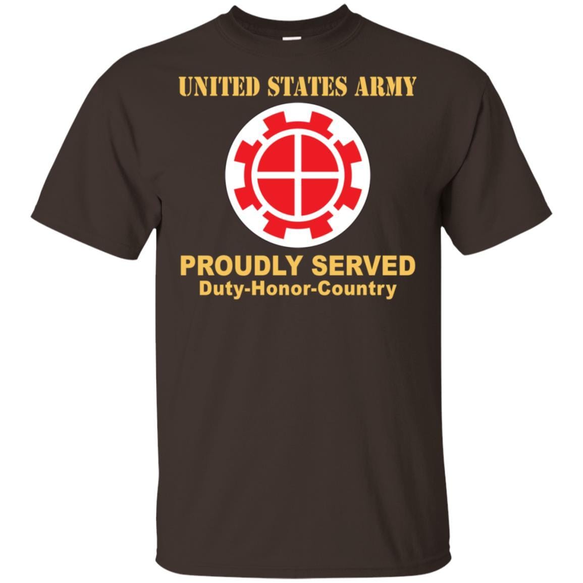 US ARMY 35TH ENGINEER BRIGADE - Proudly Served T-Shirt On Front For Men-TShirt-Army-Veterans Nation