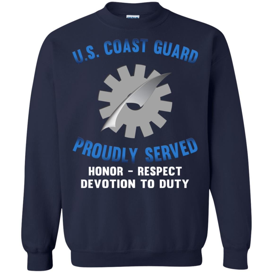 US Coast Guard Data Processing Technician DP Logo Proudly Served T-Shirt For Men On Front-TShirt-USCG-Veterans Nation