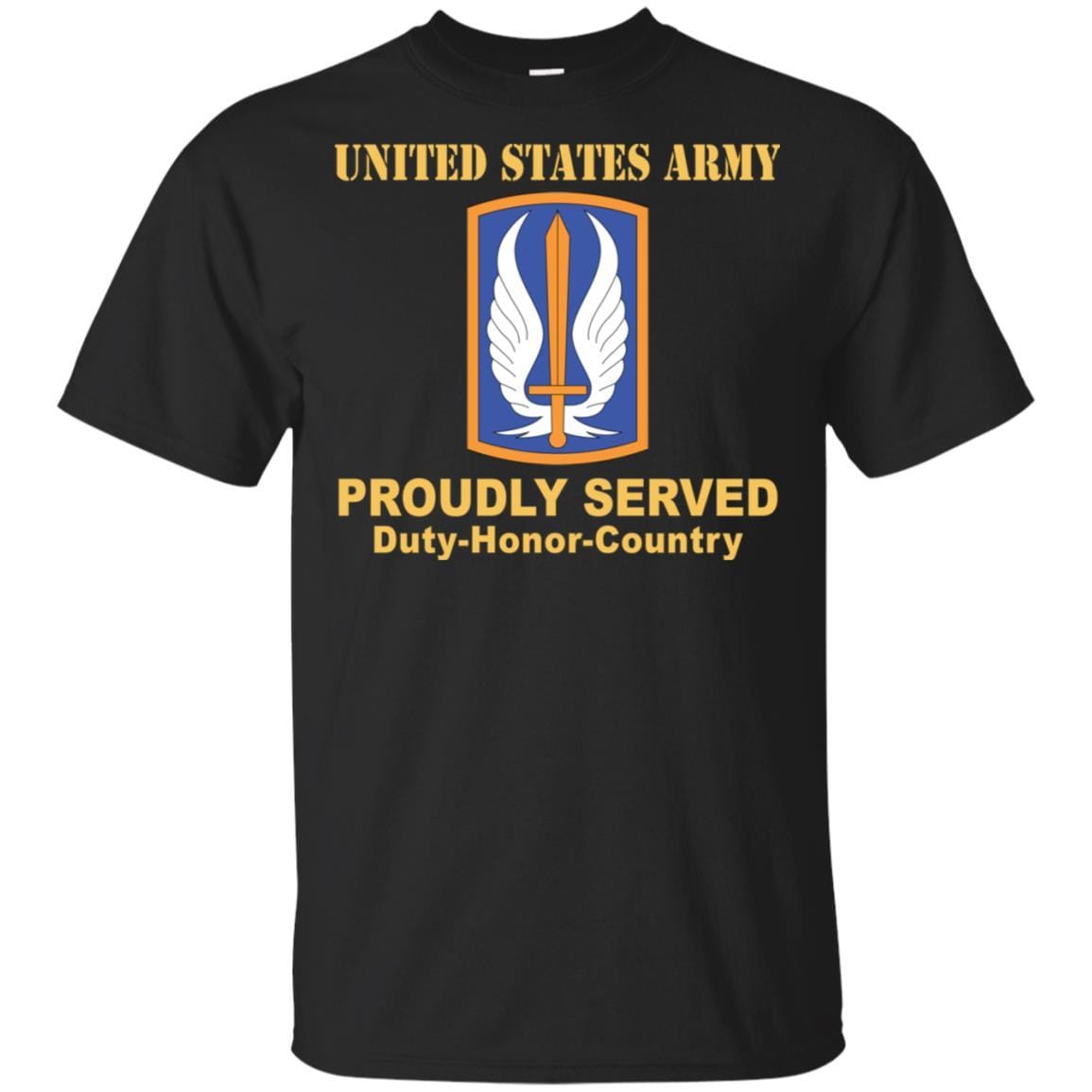 US ARMY 17TH AVIATION BRIGADE- Proudly Served T-Shirt On Front For Men-TShirt-Army-Veterans Nation
