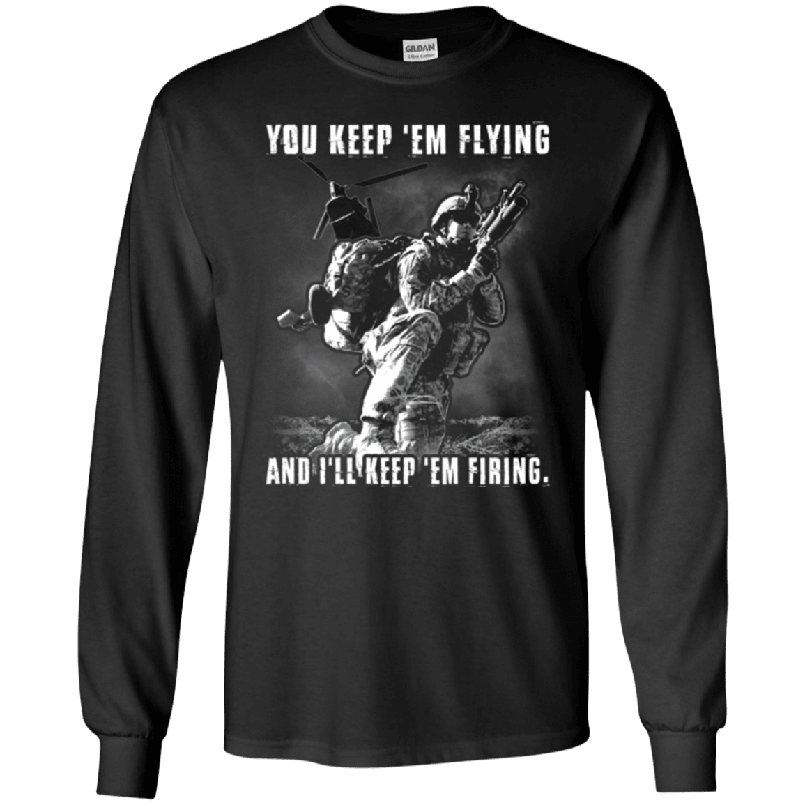 Military T-Shirt "You Kept 'Em Flying And I'll Kept 'Em Firing"-TShirt-General-Veterans Nation