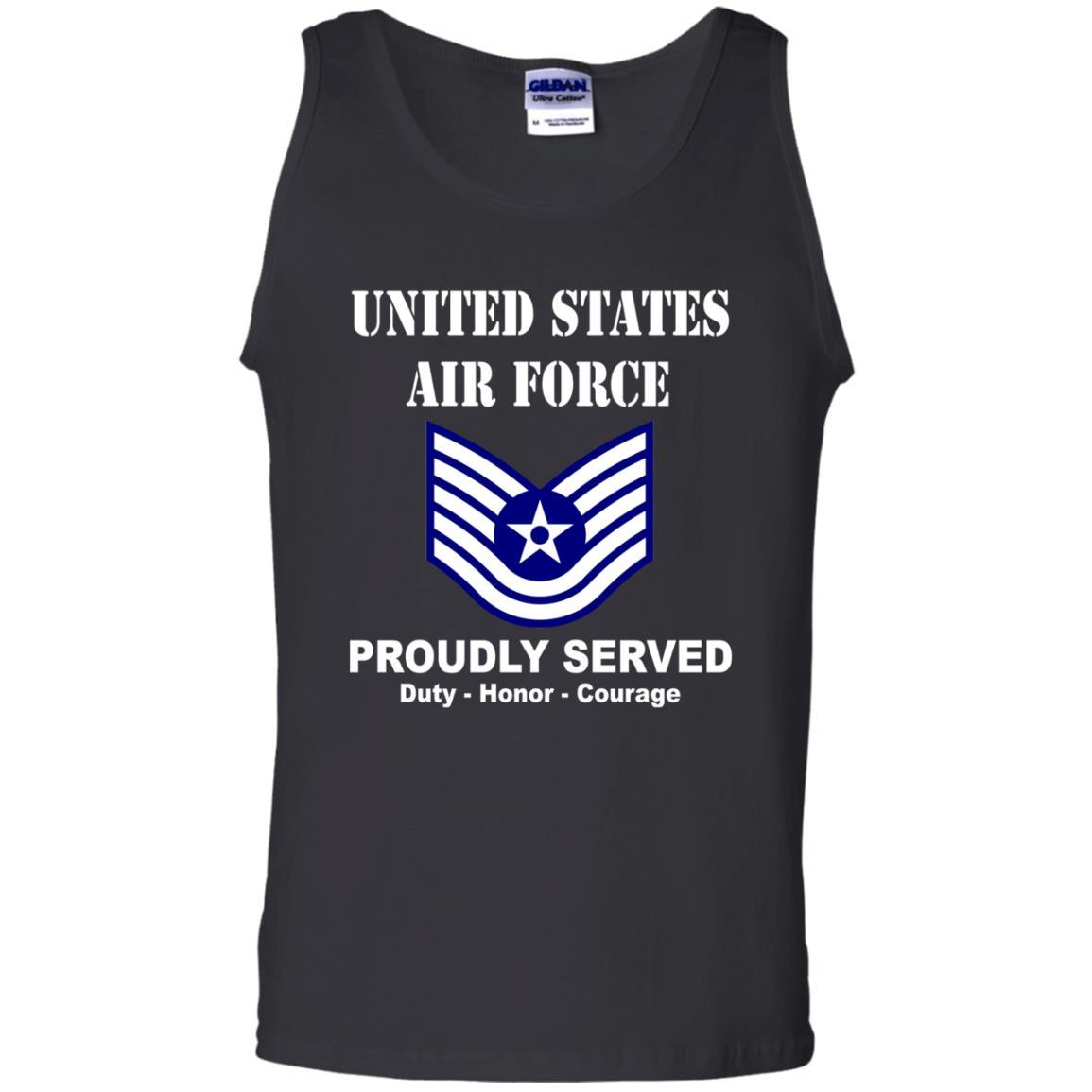 US Air Force E-6 Technical Sergeant TSgt E6 Noncommissioned Officer Ranks Men Front T Shirt For Air Force-TShirt-USAF-Veterans Nation