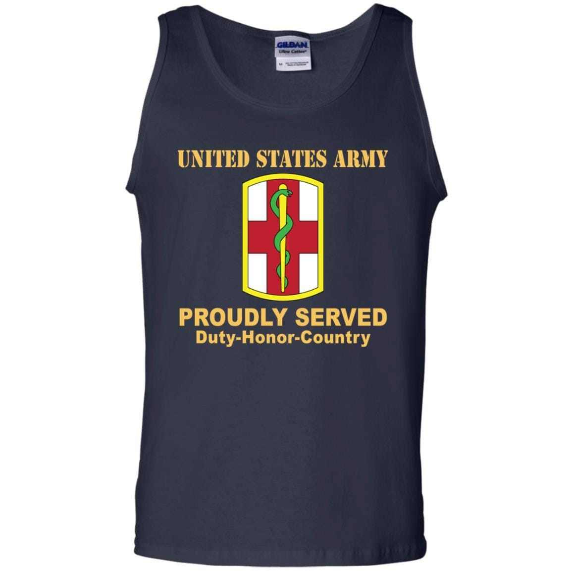 US ARMY 1ST MEDICAL BRIGADE- Proudly Served T-Shirt On Front For Men-TShirt-Army-Veterans Nation