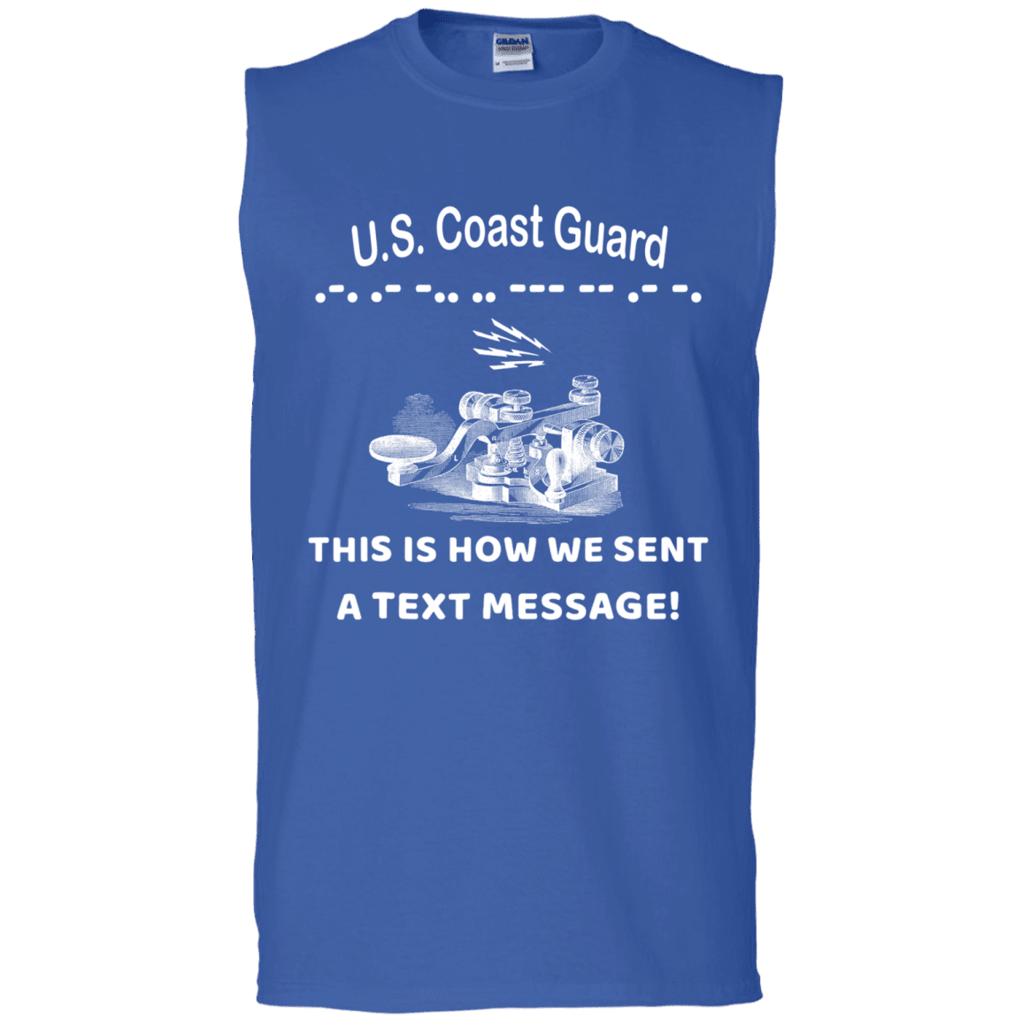 US Coast Guard This is How We Sent a Text Message Men Front T Shirts-TShirt-USCG-Veterans Nation