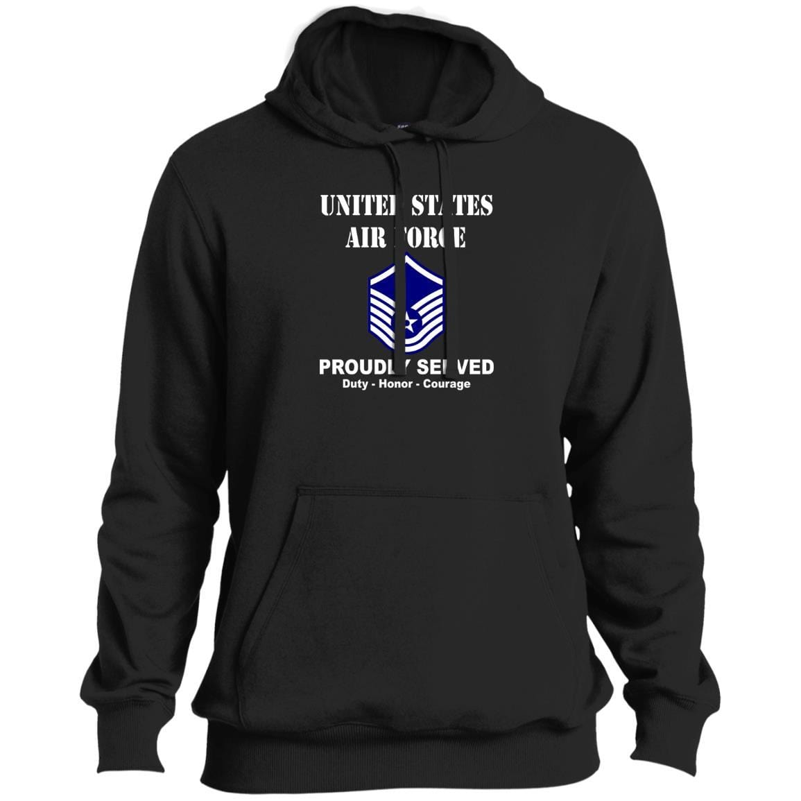 US Air Force E-7 Master Sergeant MSgt E7 Noncommissioned Officer Ranks T shirt Sport-Tek Tall Pullover Hoodie - T-Shirt-TShirt-USAF-Veterans Nation