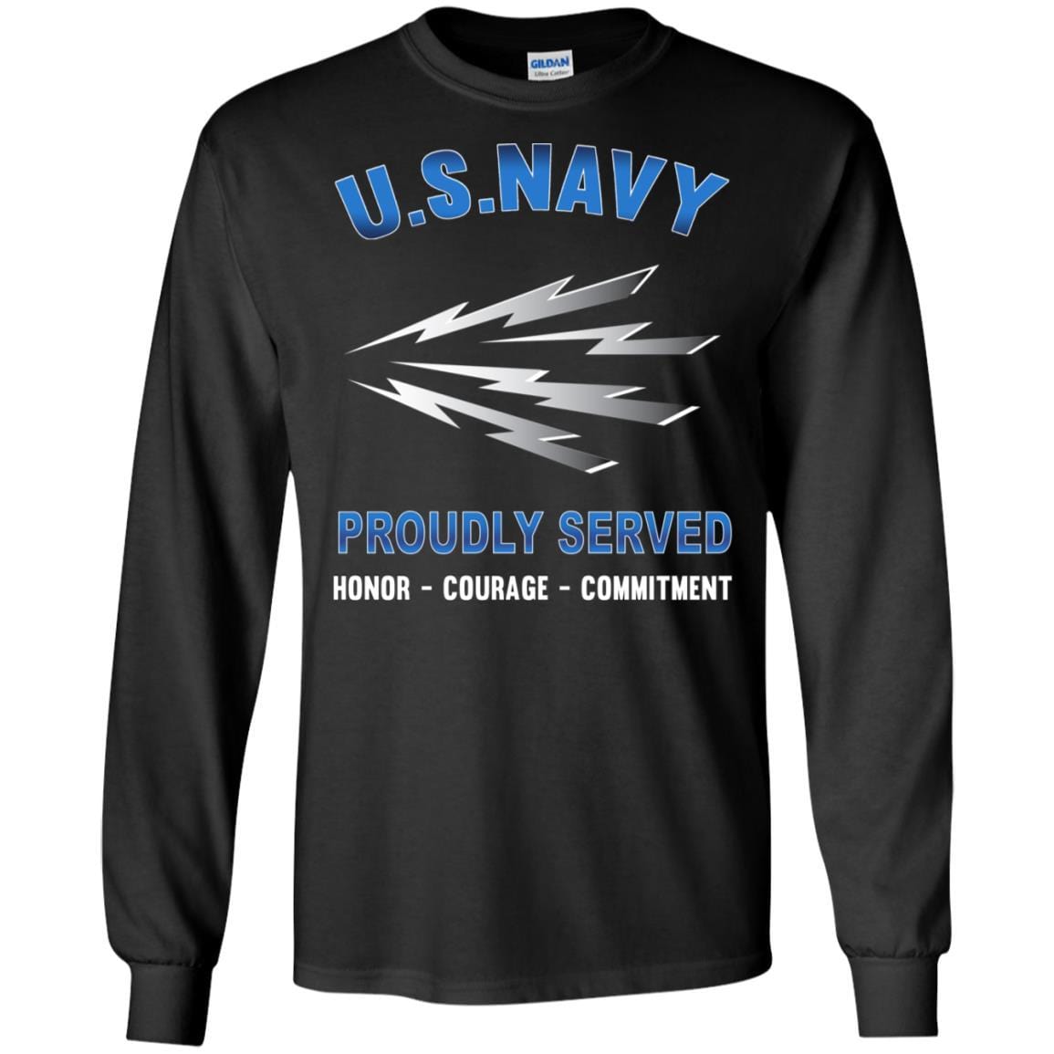 U.S Navy Radioman Navy RM - Proudly Served T-Shirt For Men On Front-TShirt-Navy-Veterans Nation