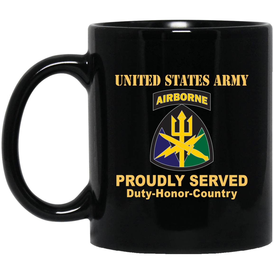 US ARMY SPECIAL OPERATIONS COMMAND JOINT FORCES- 11 oz - 15 oz Black Mug-Mug-Army-CSIB-Veterans Nation