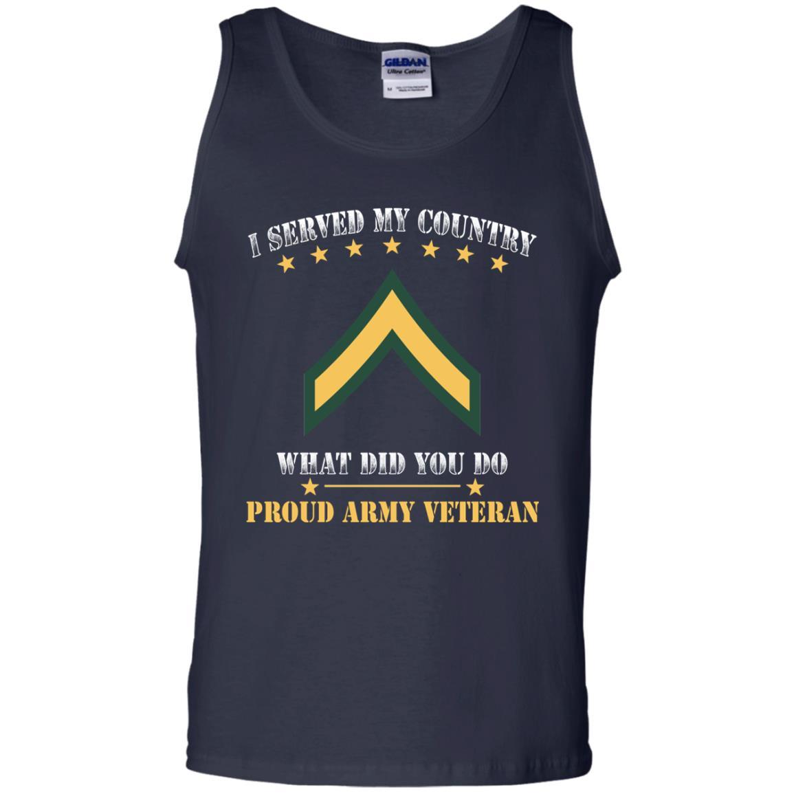 Army E-2 PV2 E2 Private Second Class Ranks Men Front T Shirt - Proud US Army Veteran-TShirt-Army-Veterans Nation