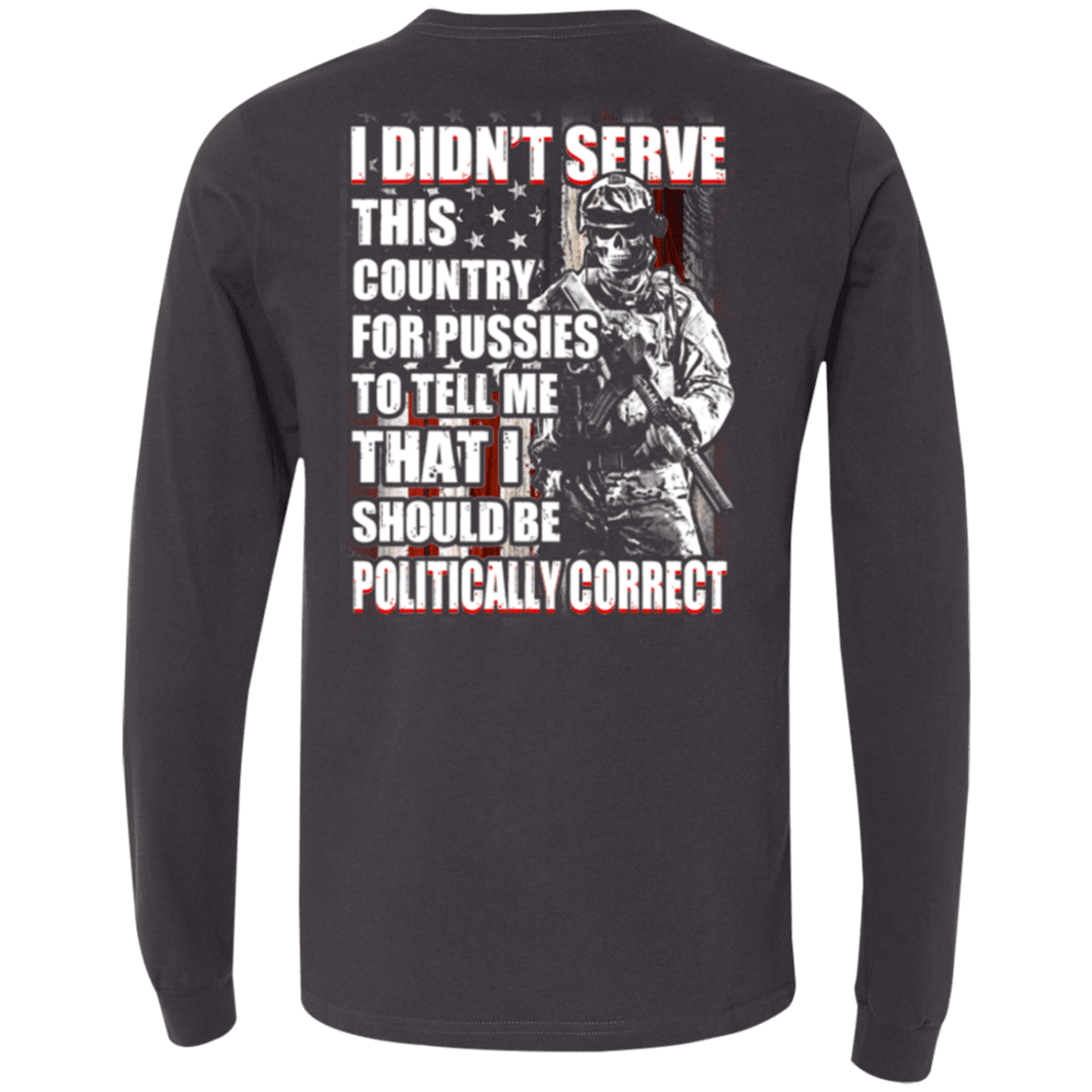 Military T-Shirt "Veteran - I Should Be Politically Correct"-TShirt-General-Veterans Nation