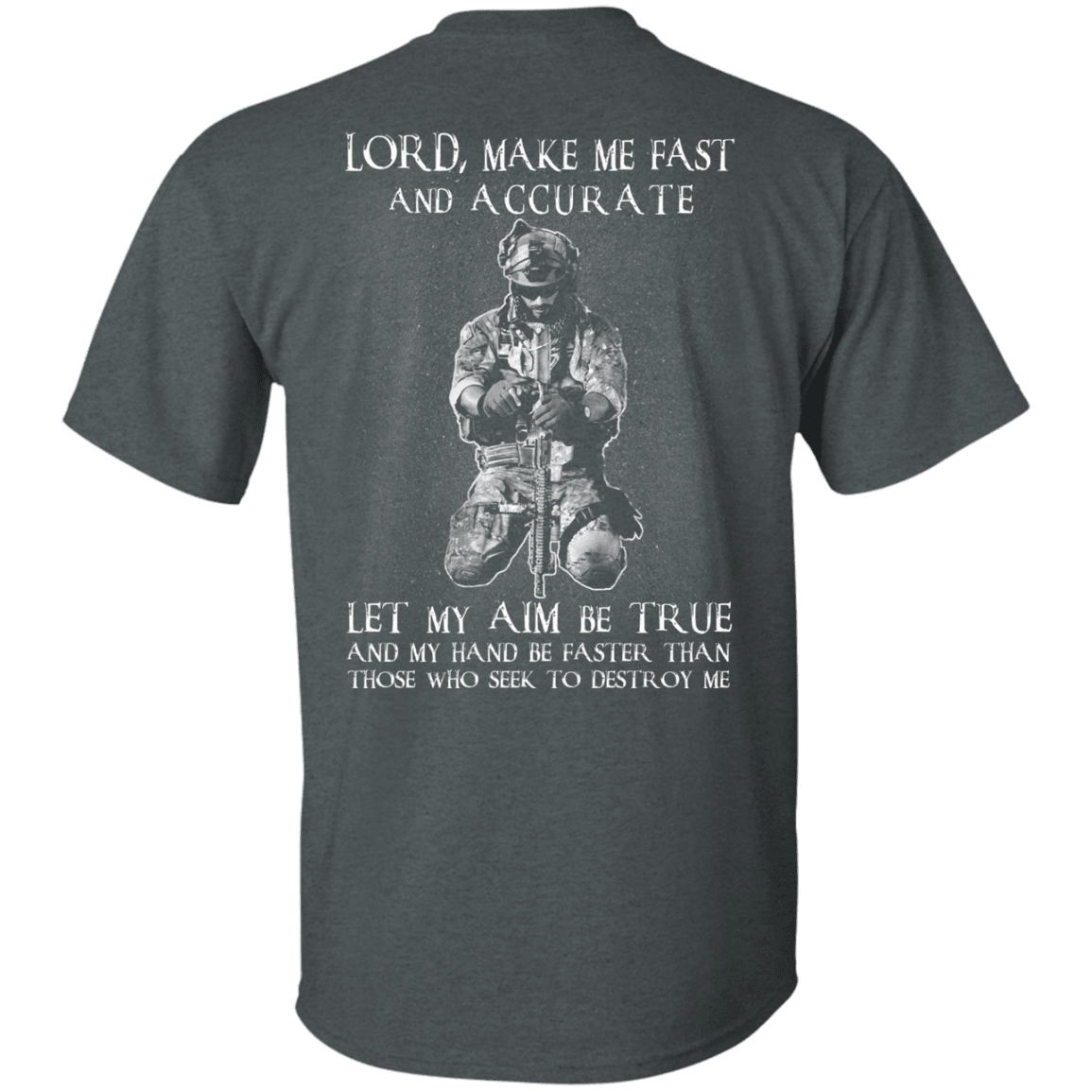 Military T-Shirt "Veteran - Lord Make Me Fast And Accurate"-TShirt-General-Veterans Nation