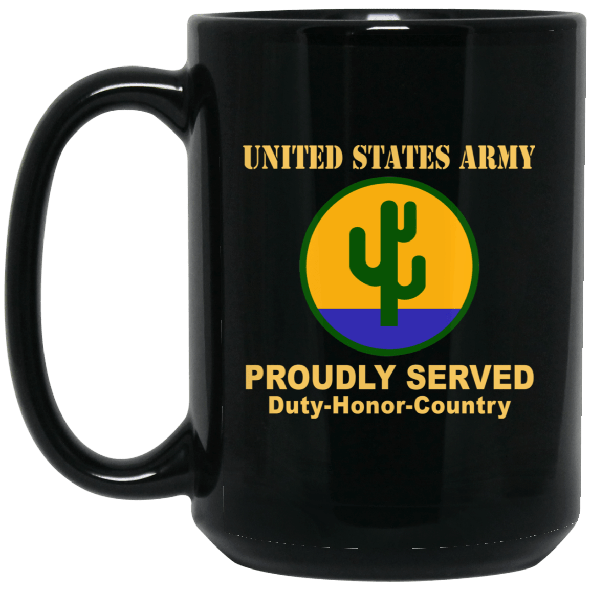 US ARMY 103 SUSTAINMENT COMMAND - 11 oz - 15 oz Black Mug-Mug-Army-CSIB-Veterans Nation