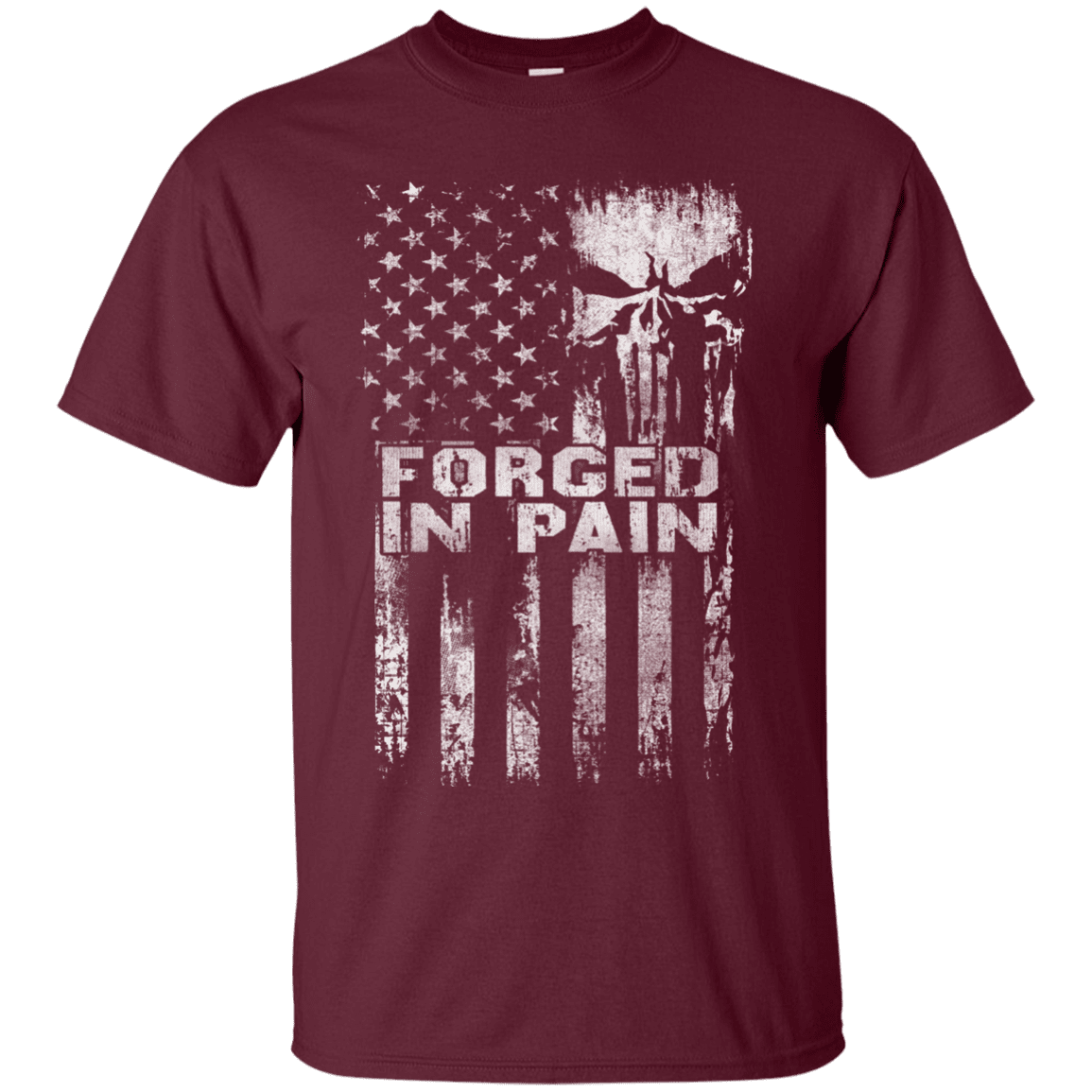 Military T-Shirt "VETERAN FORGED IN PAIN"-TShirt-General-Veterans Nation