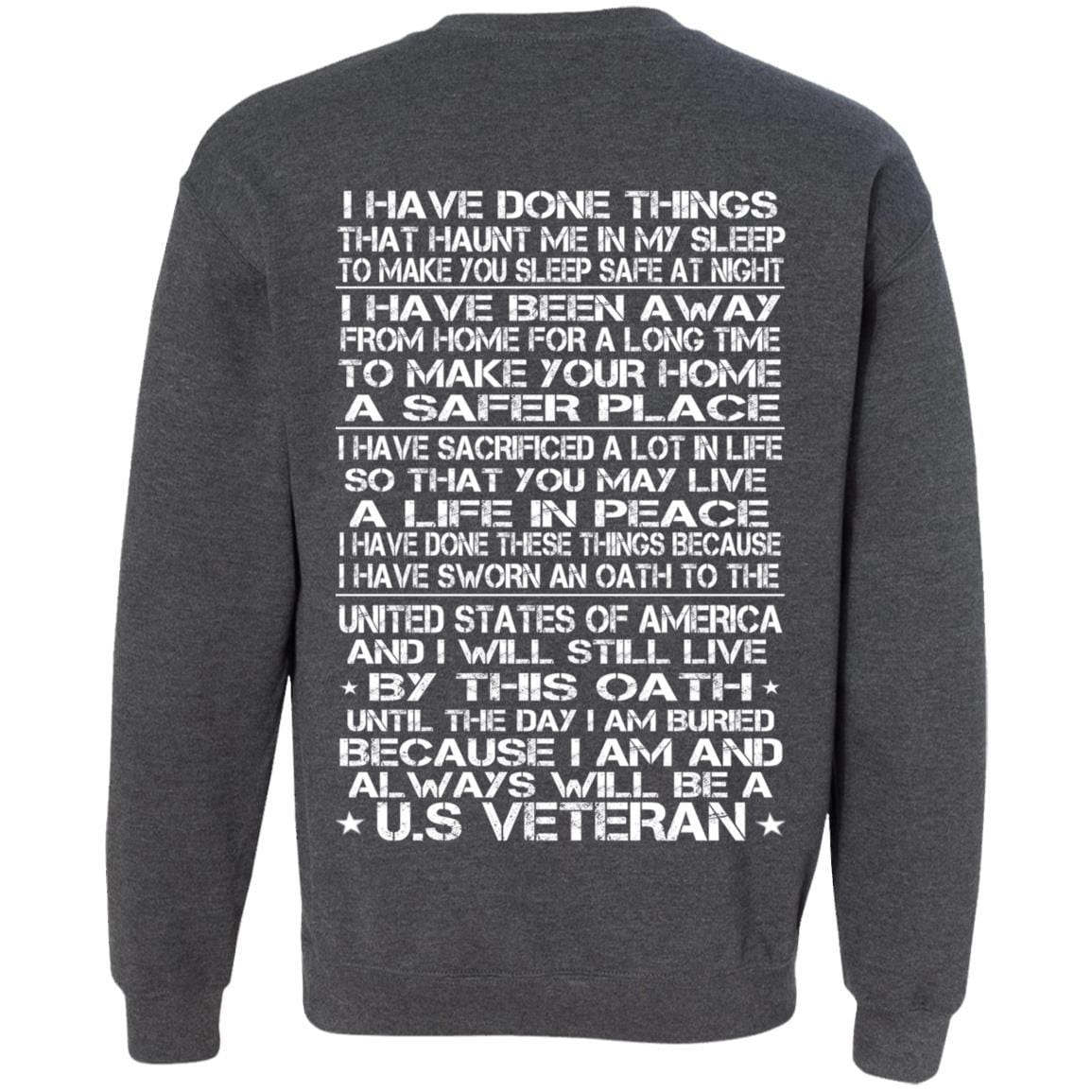 Always US Vet Crewneck Pullover Sweatshirt 8 oz.-Sweatshirts-Veterans Nation