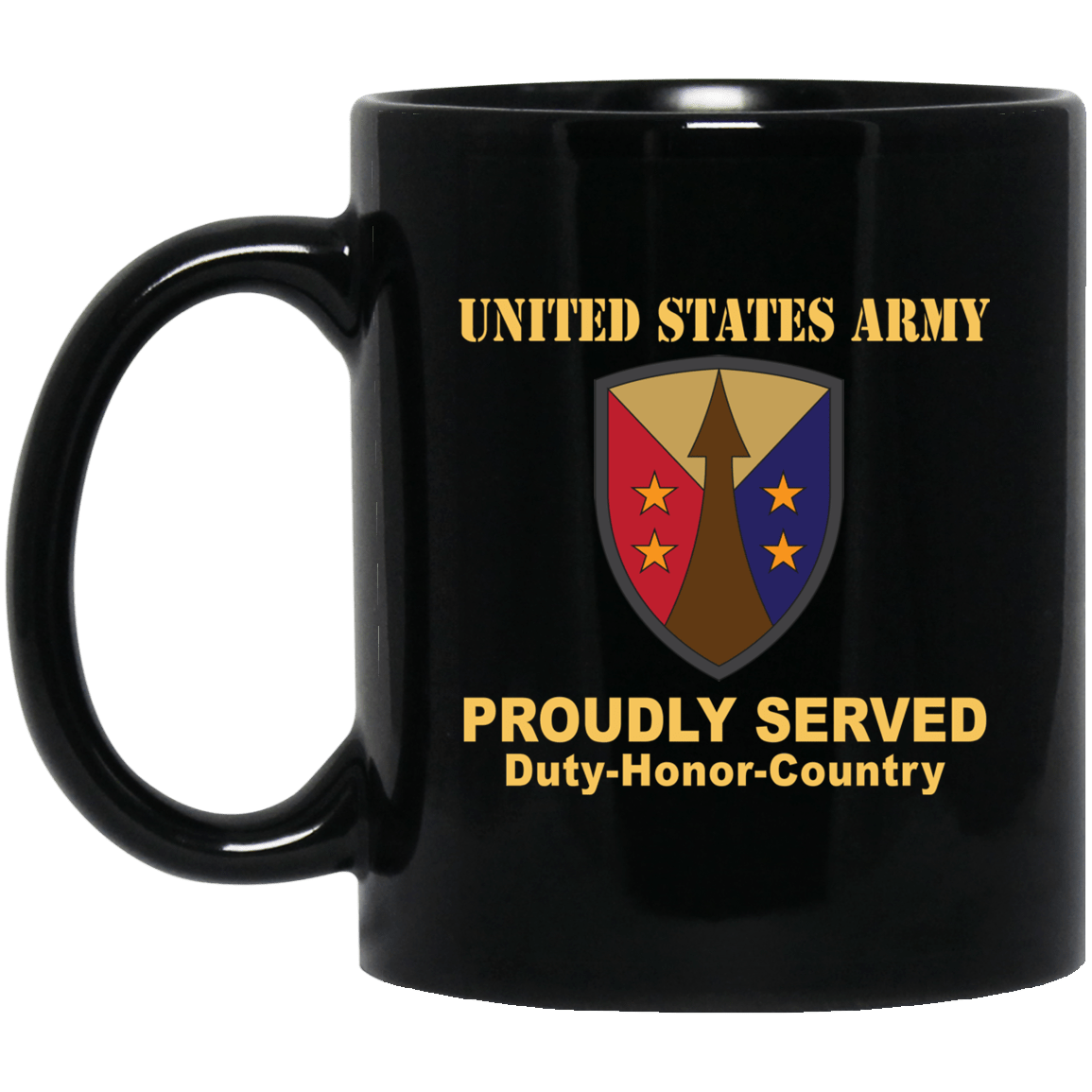 US ARMY CSIB ARMY RESERVE SUSTAINMENT COMMAND- 11 oz - 15 oz Black Mug-Mug-Army-CSIB-Veterans Nation
