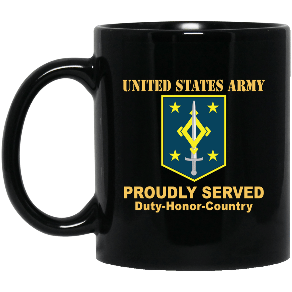 US ARMY 4TH MANEUVER ENHANCEMENT BRIGADE- 11 oz - 15 oz Black Mug-Mug-Army-CSIB-Veterans Nation