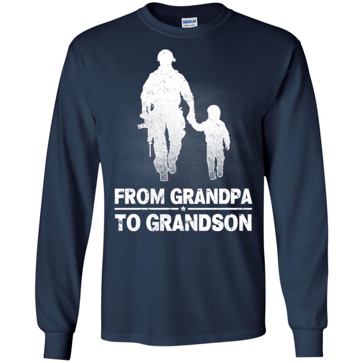 Military T-Shirt "From Grandpa to grandson On" Front-TShirt-General-Veterans Nation