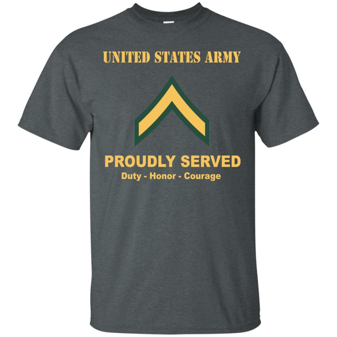 Army E-2 PV2 E2 Private Second Class Ranks Men Front Shirt US Army Rank-TShirt-Army-Veterans Nation