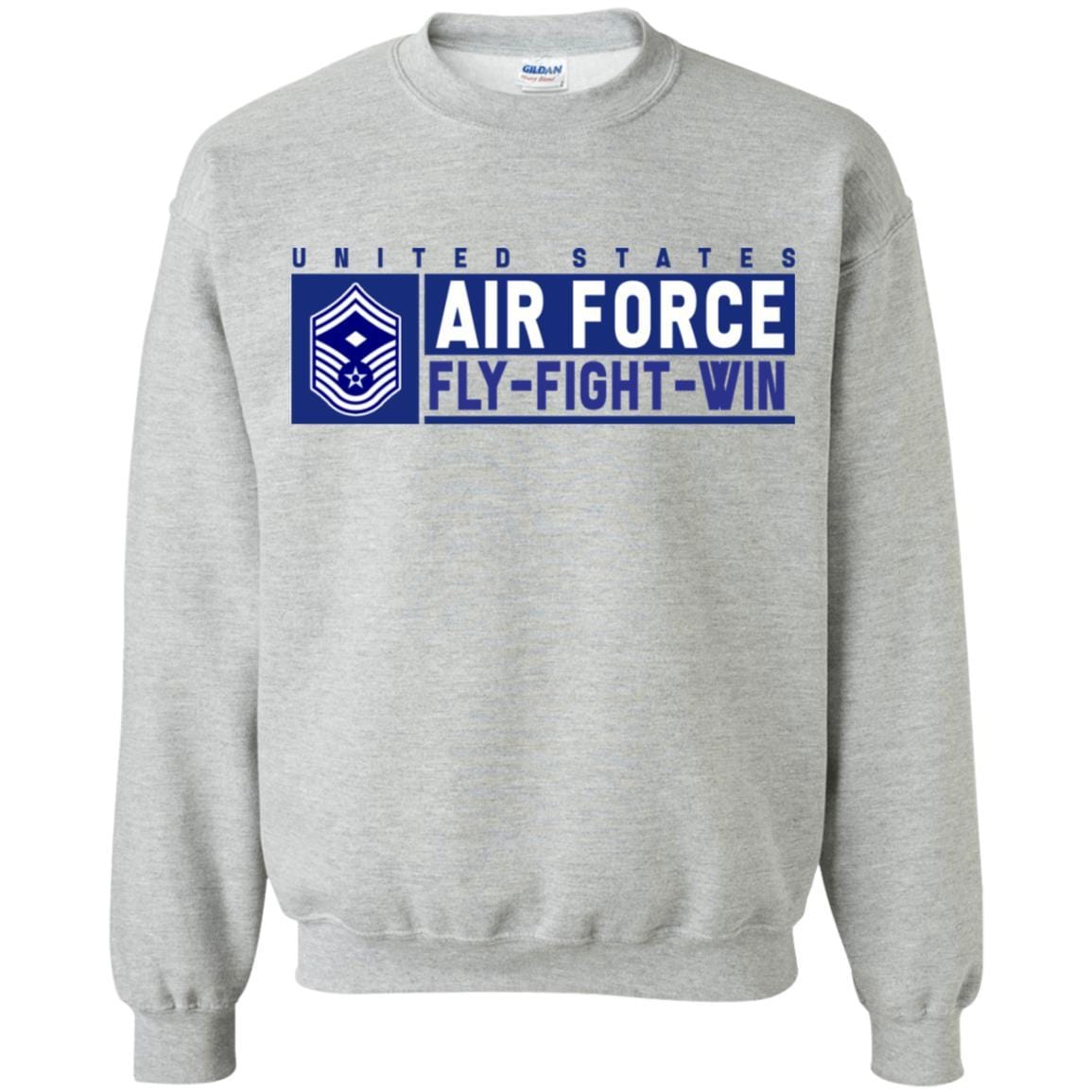 US Air Force E-8 First sergeant Fly - Fight - Win Long Sleeve - Pullover Hoodie-TShirt-USAF-Veterans Nation